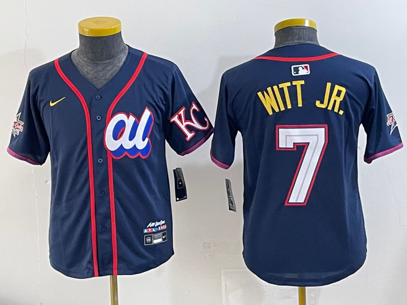 Youth Kansas City Royals #7 Witt Jr Nike MLB All Strar Jersey style 004